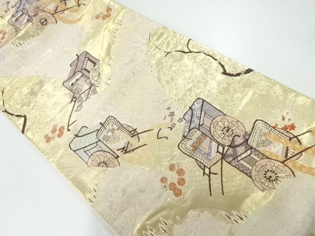 JAPANESE FUKURO OBI / WOVEN SCENERY